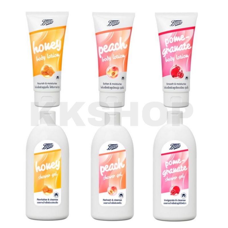 สูตรVegan Boots Shower gel & Body Lotion