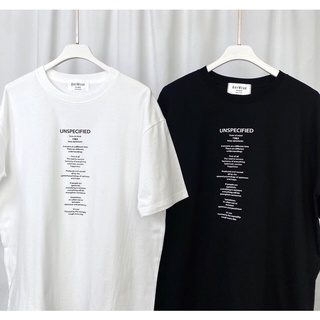 เสื้อยืดโอเวอร์ไซส์ สกรีนลายอักษรภาษาอังกฤษ UNSPECIFIED