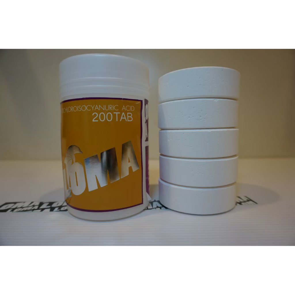 คลอรีนก้อน 90% 200 Gram (LOMA 200 tablet) กระปุก 1กิโลกรัม