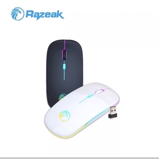 RAZEAK WM-520 เม้าส์ไร้สาย 2.4G 1600 DPI แบบชาร์จแบตได้ ของแท้  ตัวบาง ใช้งานง่าย