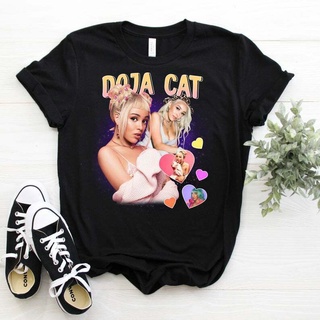 [S-5XL] เสื้อยืดลําลอง ผ้าฝ้าย 100% แขนสั้น พิมพ์ลาย Doja cat Rap music film 90S ใส่สบาย แฟชั่น