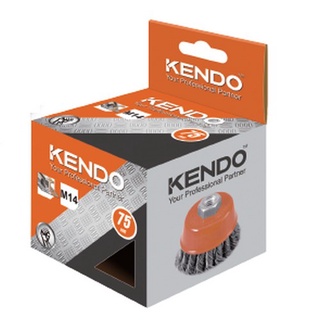 *KENDO 76002729 แปรงลวดถ้วยมีเกลียว 75 mm. เกลียว 14x2 (1 ลูก/แพ็ค)* | FIXTOOLS SHOPEE