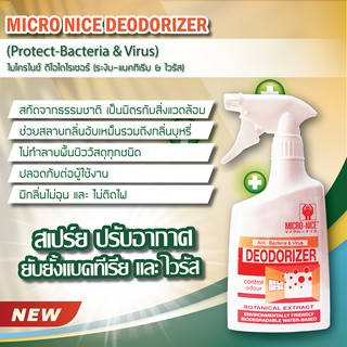 1 แถม 1 สเปรย์ระงับแบคทีเรีย-ไวรัส MICRO-NICE DEODORIZER