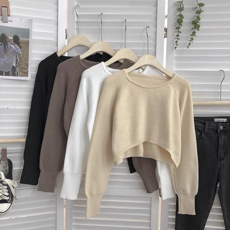 Somedays_closet l พร้อมส่ง Cereal knit ไหมพรมแขนยาวผ้านุ่มแต่ไม่หนา ใส่เดินห้างแบบชิลๆ