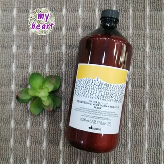 Davines Nourishing Vegetarian Miracle Mask 1000 ml (สูตรใหม่) มาส์ก สำหรับหนังศีรษะ และเส้นผมแห้ง สำหรับผมเส้นใหญ่หนา