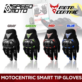 MOTOCENTRIC UNISEX FREESIZE SMART TIP MOTORCYCLE RIDING FULL GLOVES MC-010-D