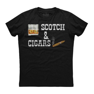 [COD]ขายดี เสื้อยืดแขนสั้น พิมพ์ลาย Scotch Drinker Cigar Smoker สีดํา สไตล์คลาสสิก สําหรับผู้ชาย BFgfmf08IAfnon86