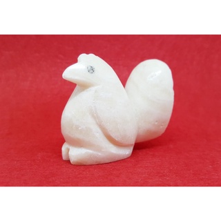 รูปปั้น เทวรูป ตุ๊กตา ไก่ สีขาว หินพระธาตุ หิน ขนาดเล็ก ตบแต่ง ประดับบ้าน ประดับโต๊ะ 3 นิ้ว White Rooster Figurine