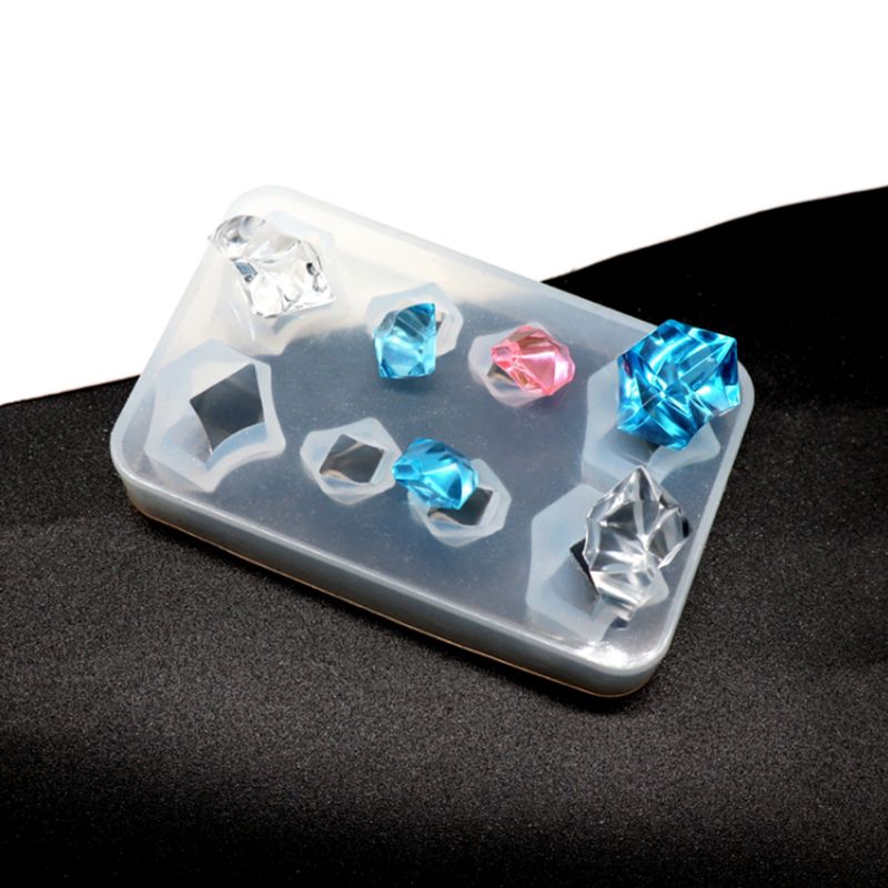 Silicone Mold Irregular Stone 3D Geometric Epoxy Resin DIY Jewelry Pendant Neckl