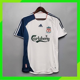 เสื้อกีฬาแขนสั้น ลายทีมชาติฟุตบอล Liverpool 06-07 ชุดเยือน สไตล์เรโทร