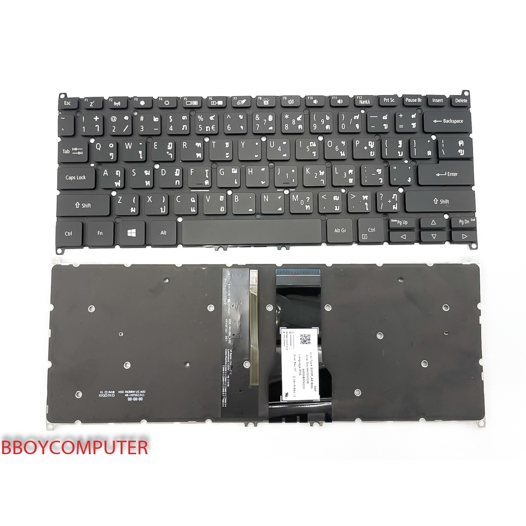ACER Keyboard คีย์บอร์ด ACER SPIN 5 SP513-52N SF114-32 SP513 -51 SP513-53N Swift 3 SF314-54G SF314-41G TH-EN มีไฟ Backli