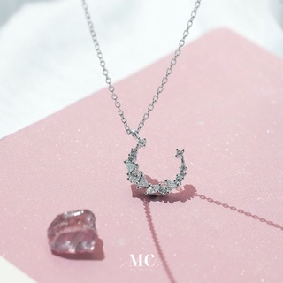 MCbrand.Jew 🤍 สร้อยคอเงินเเท้92.5%จี้พระจันทร์เสี้ยว🌙ไม่ลอกไม่แพ้ใส่อาบน้ำได้🎁💎มีใบรับประกันสินค้า💎