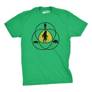 เสื้อยืด พิมพ์ลาย ManBearPig Bear Pig Venn Diagram TV สําหรับผู้ชาย