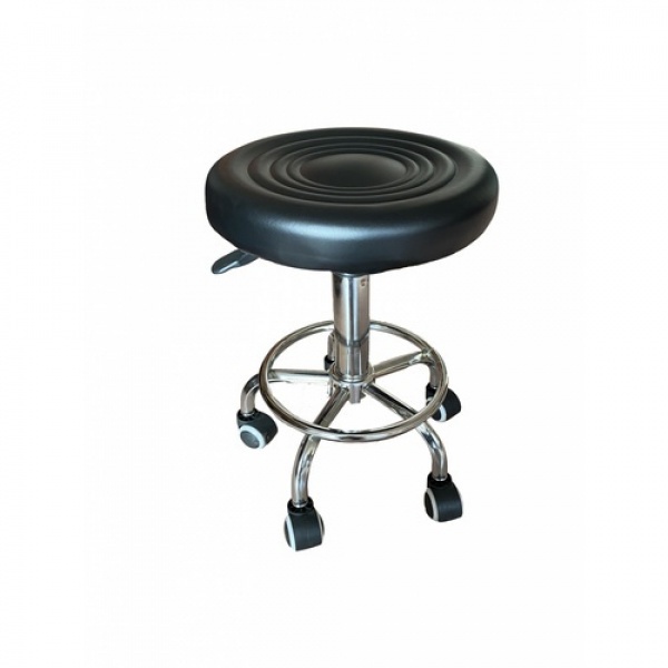 PULITO เก้าอี้บาร์หัวกลม ปรับระดับความสูงได้ มีล้อเลื่อน รุ่น Nifty-BK 45×45×63 ซม. สีดำ - รูปที่ 2