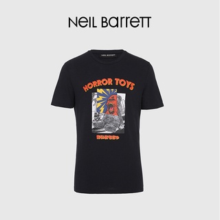 เสื้อยืดแขนสั้น พิมพ์ลาย NEIL BARRETT Neo Bennett Horror Toy สีดํา สําหรับผู้ชาย