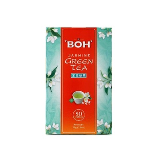 ชาเขียว+ดอกมะลิ Boh Jasmine Green Tea ชนิดซอง ขนาด 50 ซอง