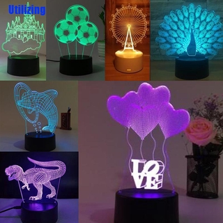 (Utilizing) แผงโคมไฟอะคริลิค Rgb Led ลายการ์ตูน 3 มิติ 1 ชิ้น