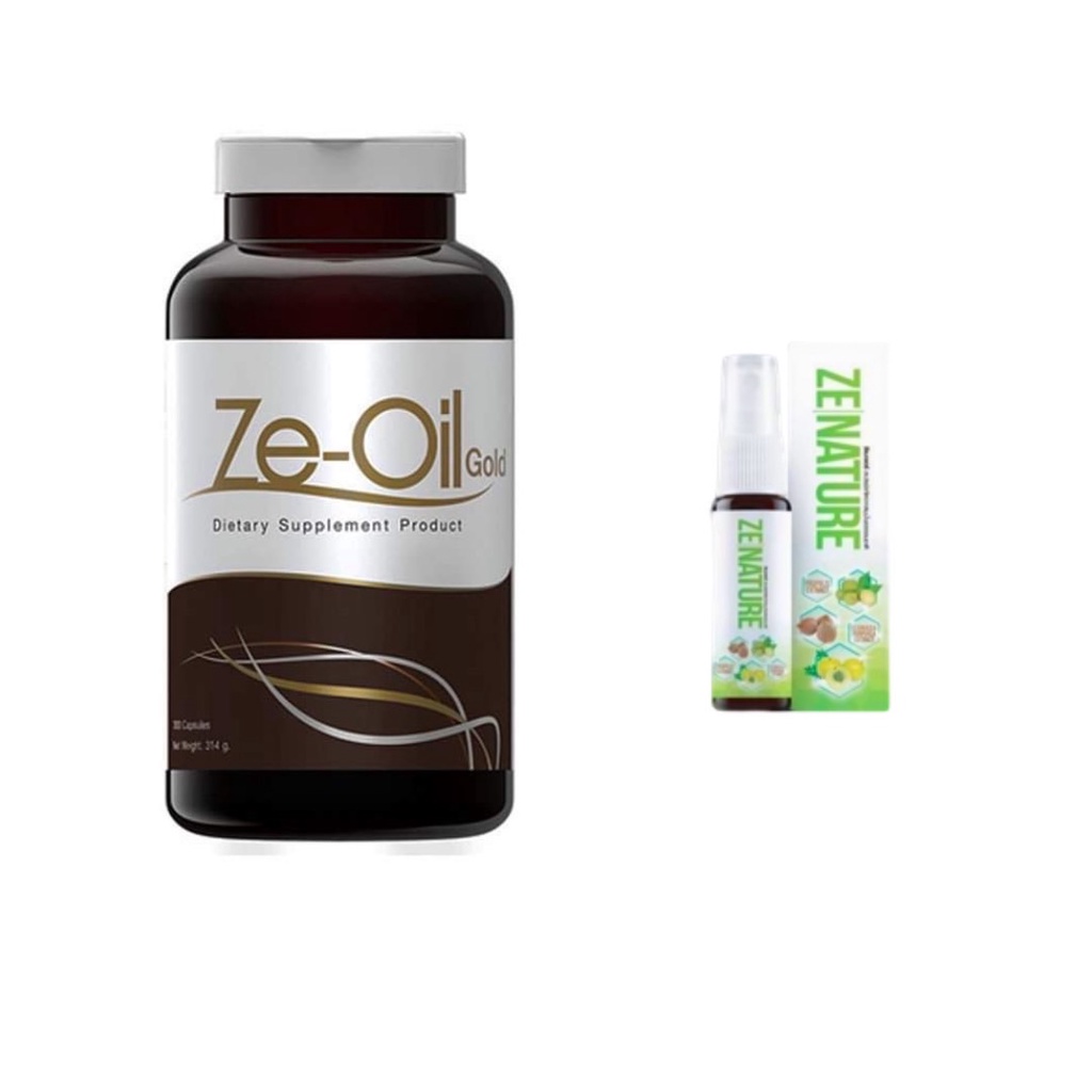 Ze-oil 300 เม็ด **แถมฟรี Ze-nature spray 1 ขวด