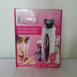 เครื่องถอนขนและโกนขน Kemei  รุ่น KM-205(3in1)