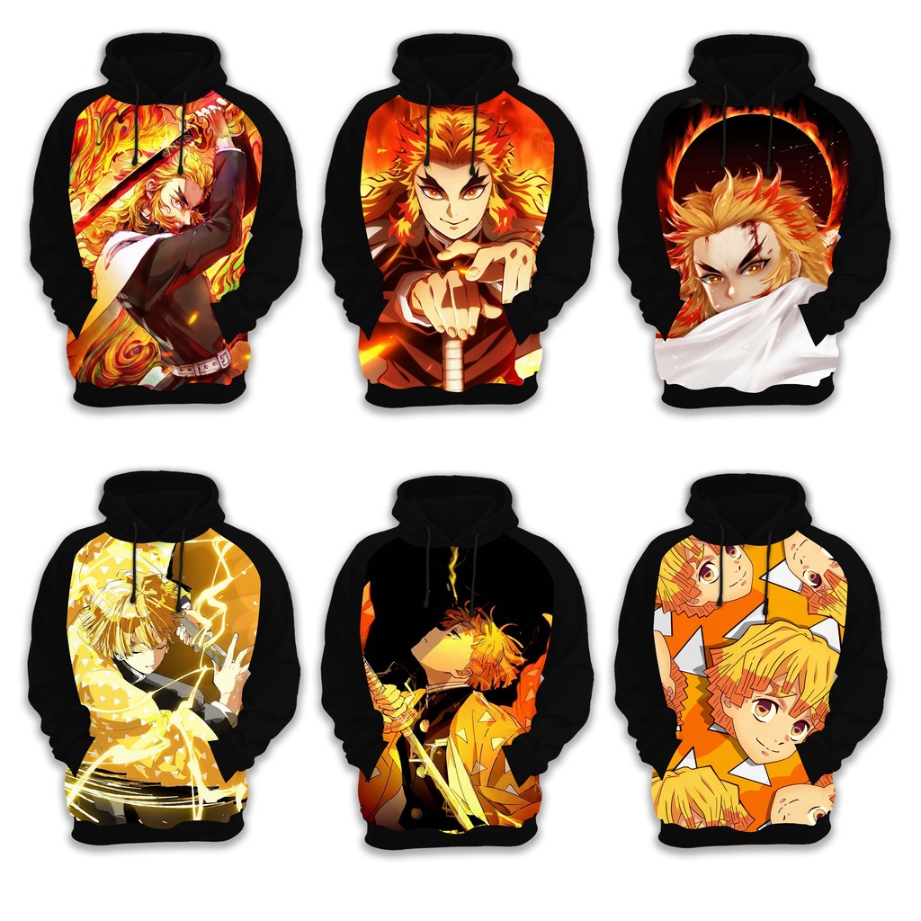 HOODIE ANIME ZENITSU AGATSUMA KIMETSU NO YAIBA 3D FULLPRINT