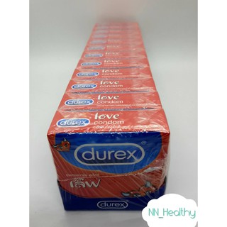 Durex Love ถุงยางอนามัย ดูเร็กซ์ เลิฟ ขนาด 52.5 มม. (บรรจุ 3 ชิ้น/กล่อง) / 12กล่อง