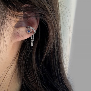 ECZ-234 - Blue Sparking Star (1ชิ้น/ชิ้นเดี่ยว) Earcuff ต่างหูเกี่ยว *สำหรับคนไม่เจาะหู*