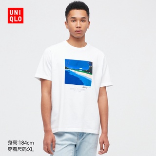 2023 Uniqlo เสื้อยืดแขนสั้น พิมพ์ลาย HIROSHI NAGAI สําหรับผู้ชาย และผู้หญิง 447504