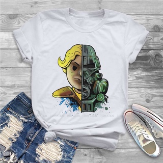 T-shirt  เสื้อยืด พิมพ์ลายเกม Fallout สไตล์วินเทจ คลาสสิก สําหรับผู้หญิงS-5XL