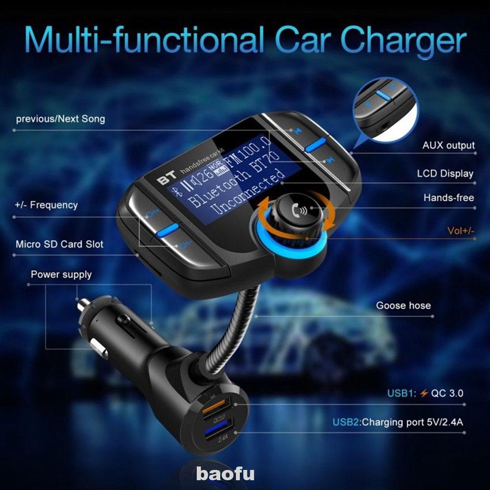 BT70 Universal Wireless Car Radio MP3 Player FM Transmitter - baofu.th ...