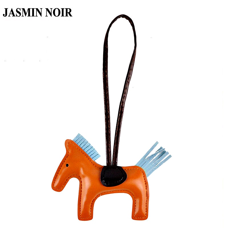 Jasmin Noir จี้หนัง Pu รูปม้าน่ารักอุปกรณ์เสริมสําหรับเย็บผ้า