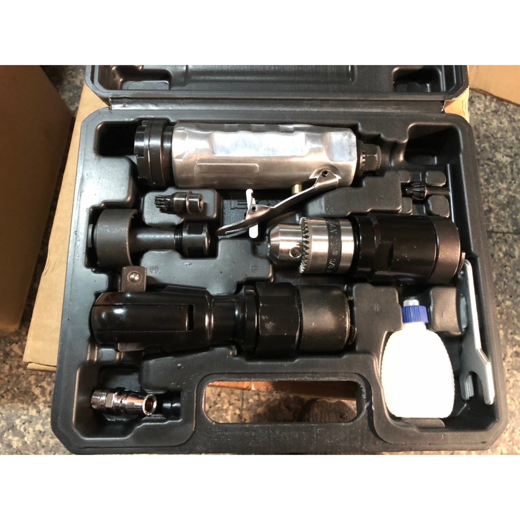 สว่านลม เจียรลม ด้ามฟรีลม ในตัวเดียว Multi 3in1 Air toos Drill-Ratchet-Die grinder ยี่ห้อ OKURA รุ่น