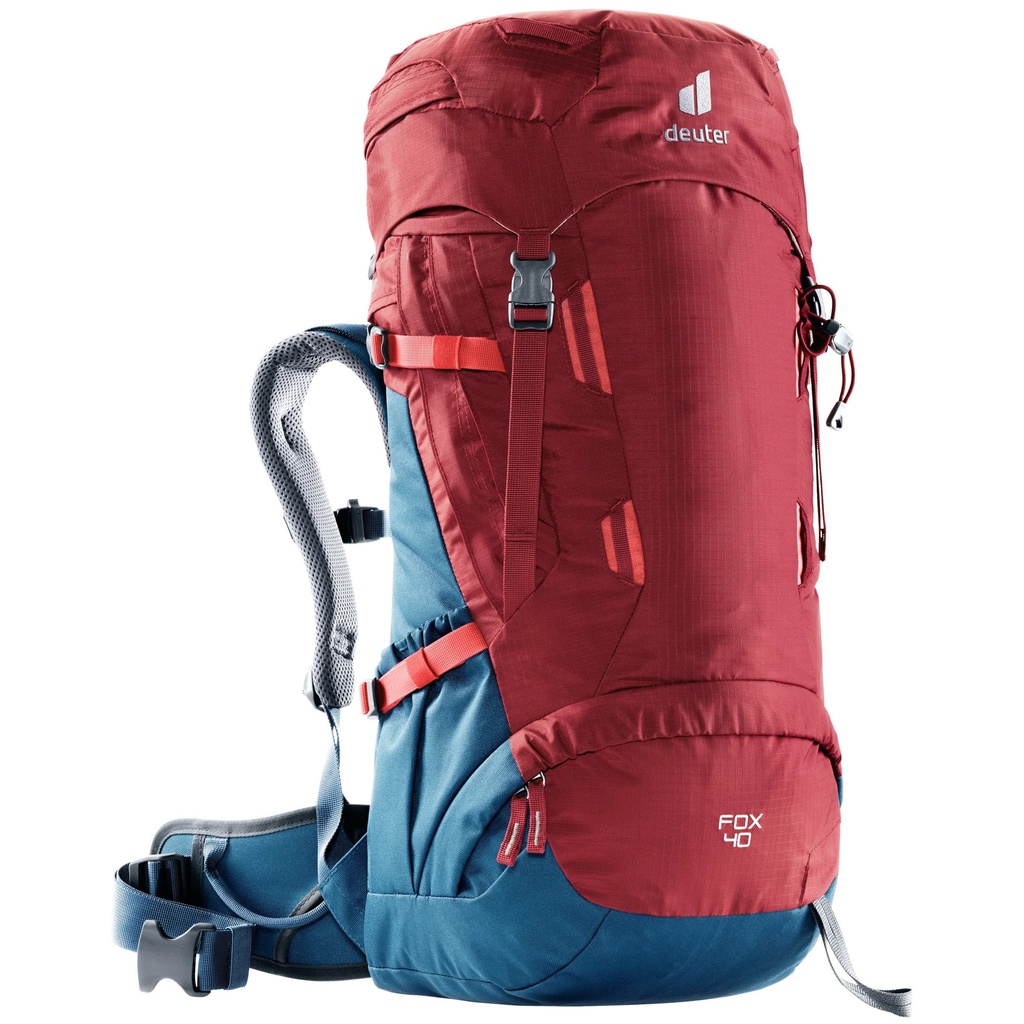 กระเป๋าเป้ Deuter Fox 40L (โลโก้ Deuter ใหม่) - Cranberry-steel / Ocean Midnight / Alpinegreen-fores