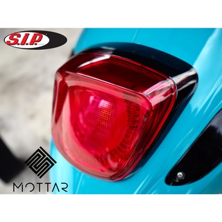 กรอบไฟท้าย S.I.P. สีดำเงา Vespa Sprint, Primavera I-get ABS (LED)