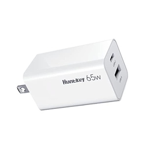 Huntkey หัวชาร์จ 65W USB-C+USB-A G65 GaN Fast Charger