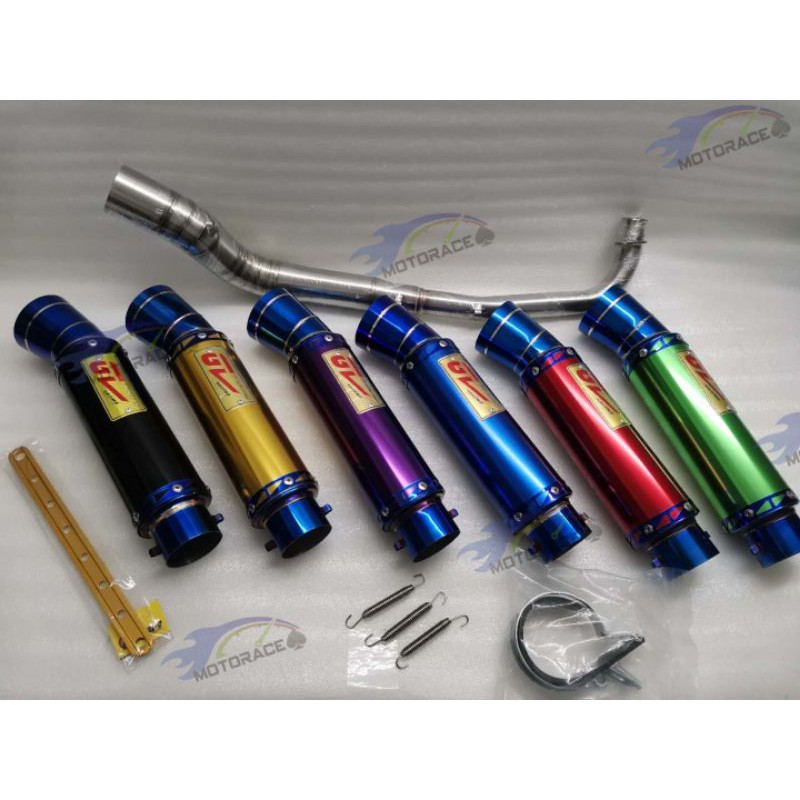 GL RACING EXHAUST NLK TEMBAK BULAN Q75 28-32-44-55MM สําหรับ SRL115 FI FUEL INJECTION