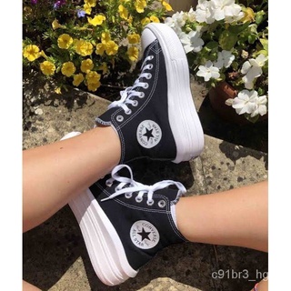 Converse Chuck All Star Move ตัวแปลงสีดําสําหรับรถยนต์ B/W 568497C