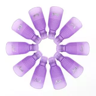 Monja ชุดคลิปหนีบเล็บ สําหรับล้างสีน้ำยาทาเล็บ 10 ชิ้น nail uv gel polish soak off removal clips