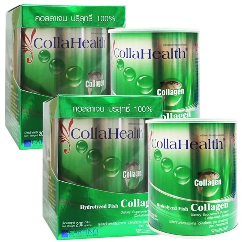 CollaHealth Collagen คอลลาเจนบริสุทธิ์ (200 กรัม x 2 กล่อง)