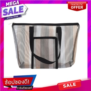 กระเป๋าอเนกประสงค์ PLIM STRIPE สีน้ำตาล กระเป๋าอเนกประสงค์ TOTE BAG PLIM STRIPE BROWN อุปกรณ์จัดเก็บทั่วไป