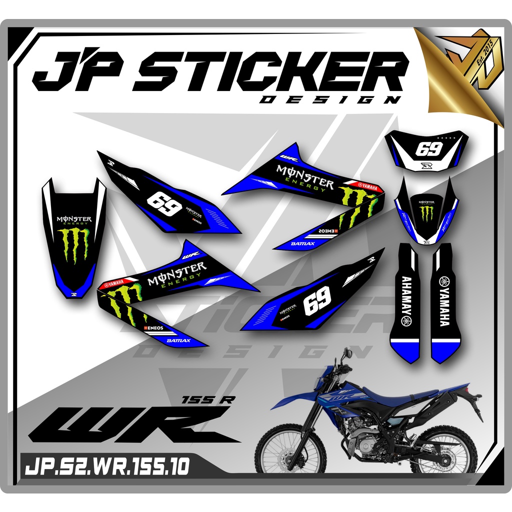 Wr 155 STRIPING STICKER WR 155 - STRIPING STICKER LIST MOTORCYCLE YAMAHA WR 155 HOLOGRAM VARIATIONS 