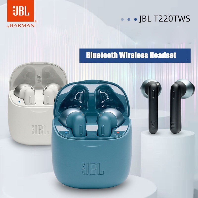（พร้อมส่ง）JBL Tune 220TWS หูฟังบลูทู ธ V5.0 หูฟังไร้สายหูฟังชนิดใส่ในหูพร้อมไมโครโฟนสเตอริโอและกล่องชาร์จ GyXl