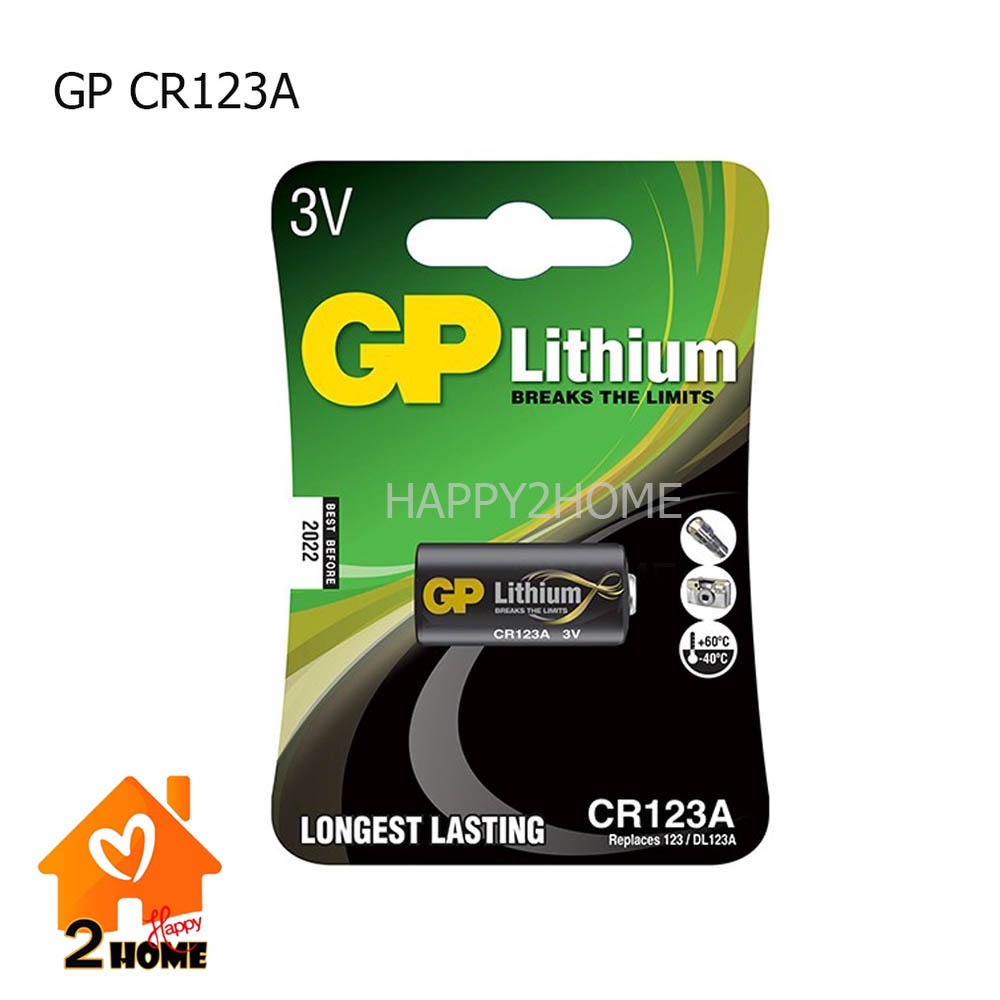 ถ่าน GP CR123A Lithium 3V. 123A ,ถ่านอัลคาไลน์ CR123A