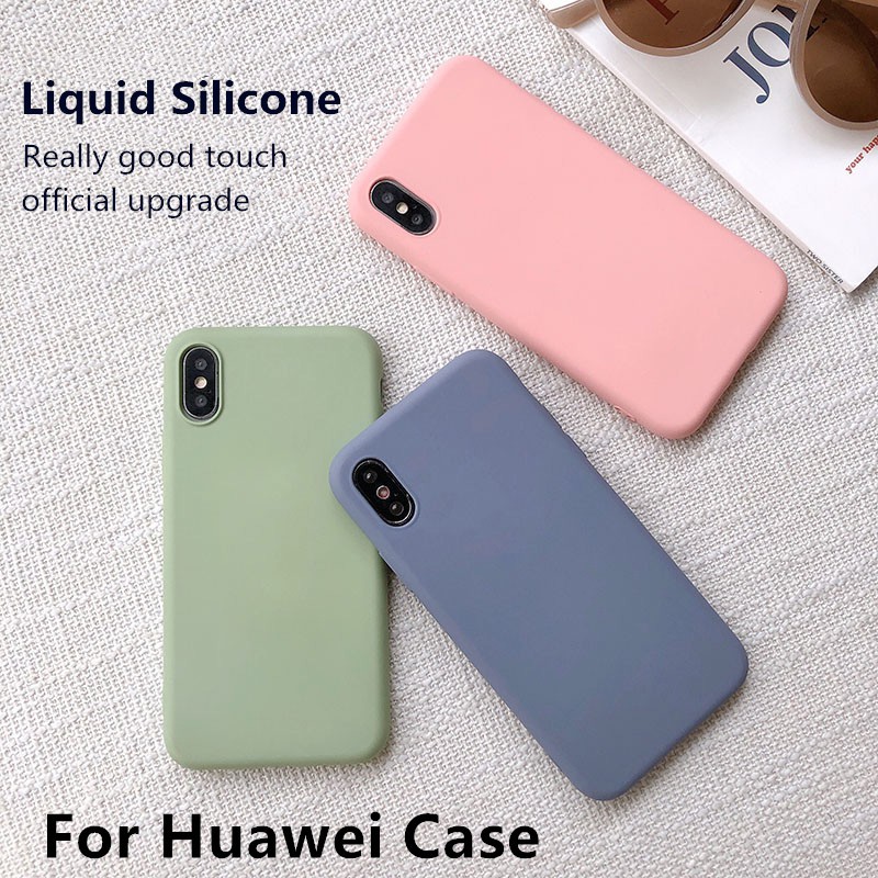 เคสพาสเทลซิลิโคน Huawei nova 3 3e 3i 2s 4 4e 5 เคสโทรศัพท์อ่อนสบายเรียบง่ายแฟชั่นกันกระแทกคล่องตัวปกหลัง Soft Case cover