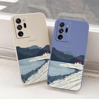 เคสทิวทัศน์ริมทะเลสาบมือถือ ซิลิโคนเหลว Phone Cover Samsung Galaxy A71 A51 4G A21S A31 A41 เคสกันกระแทก