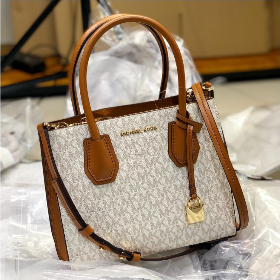 Michael kors new MK women's bag Mercer square bag color matching lock bag  single shoulder backpack handbag | Shopee Thailand