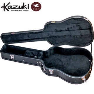 Kazuki® DC013 เคสกีตาร์โปร่ง 41 นิ้ว (Black) ผิวหนังเทียม ด้านในบุกำมะหยี่  มีช่องเก็บของและกุญแจล็อคเคส