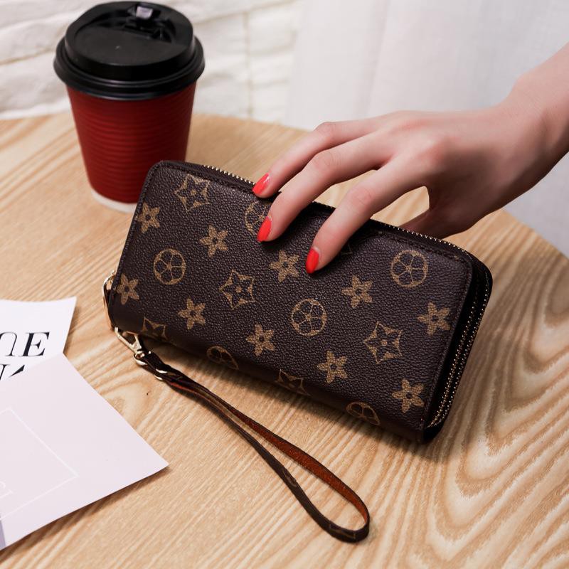 Women's Trifold Long Clutch Wallet – Large Capacity PU Leather Purse With Skull Art Design - View #5