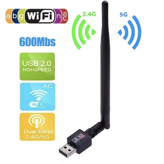 600Mbps USB2.0 Wireless WiFi Router 802.11 N อะแดปเตอร์ PC การ์ดเครือข่าย LAN สำหรับ PC เครือข่าย WIFI Dongle internet