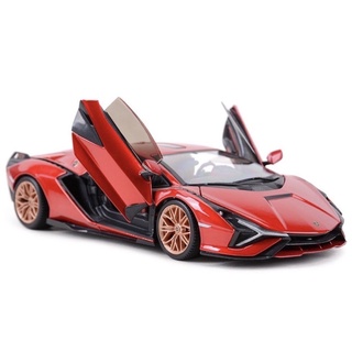 โมเดลรถเหล็ก Lamborghini Sian FKP37 สเกล1:24รายละเอียดสวยประตูฝากระโปรงหน้าท้ายเปิดปิดได้เป็นงานโมเดลสำหรับตั้งโชว์