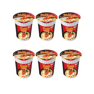 ซือดะคัพ บะหมี่กึ่งสําเร็จรูป รสต้มยำกุ้ง 60 กรัม x 6 ถ้วย Serda instant Noodle Tom Yum Kung 60 g x 6 Cups